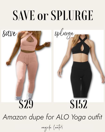 Follow me for more save or splurge finds ➡️ @angelalanter

This Amazon workout set is so cute and a great dupe under $30 for the ALO Yoga set that’s over $150 😱 Love a good Amazon find!

#amazonfinds #fitness #yoga #angelalanter

#LTKSale #LTKfit #LTKunder50