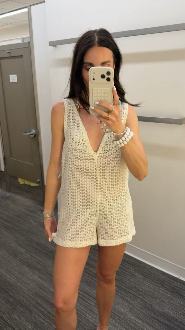 Cute romper cover up, crochet cover up, beach vacation, pool day, what to pack to the beach, annabrstyle

#LTKSwim