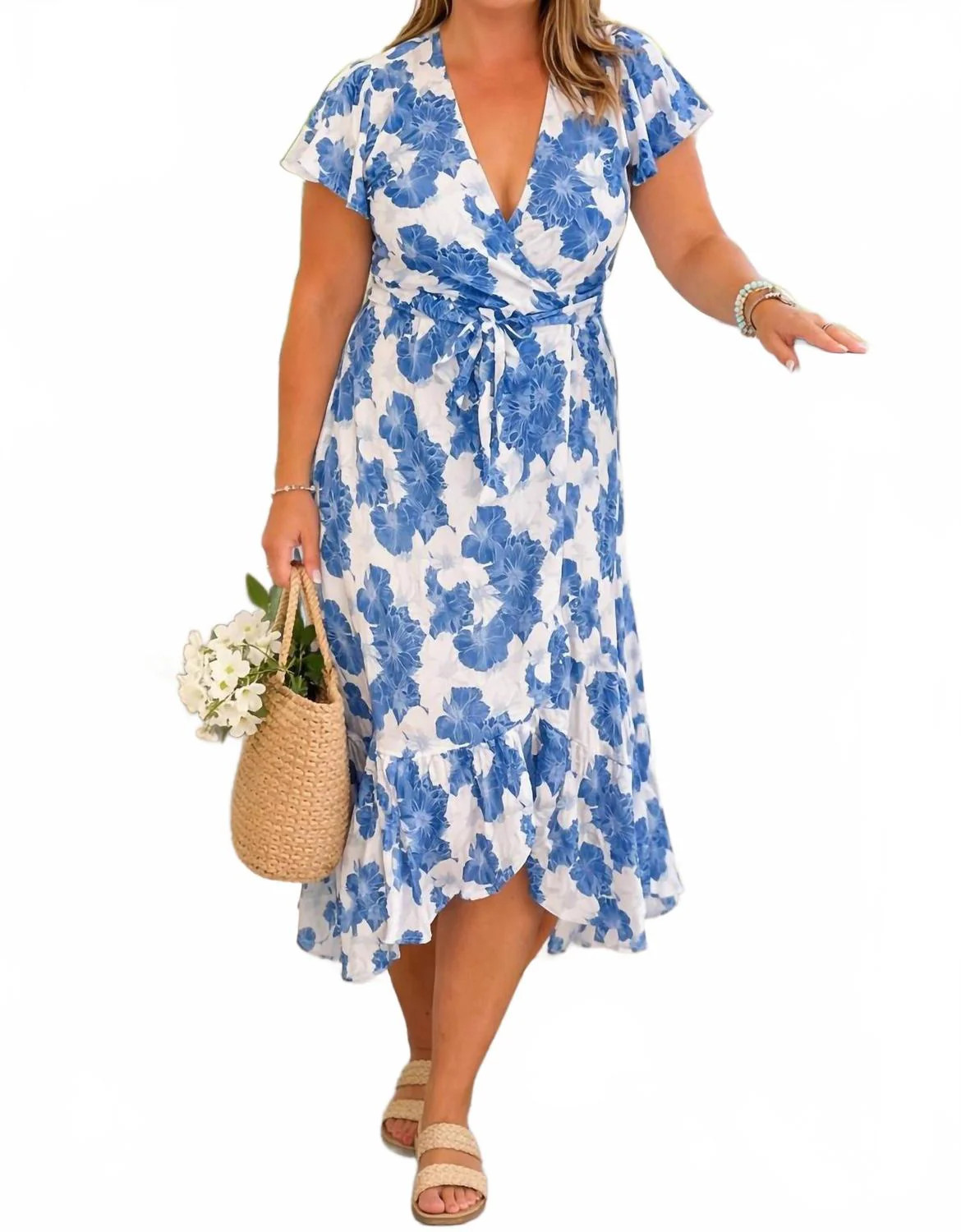 The Harbor Wrap Dress In Royal Blue | Shop Simon