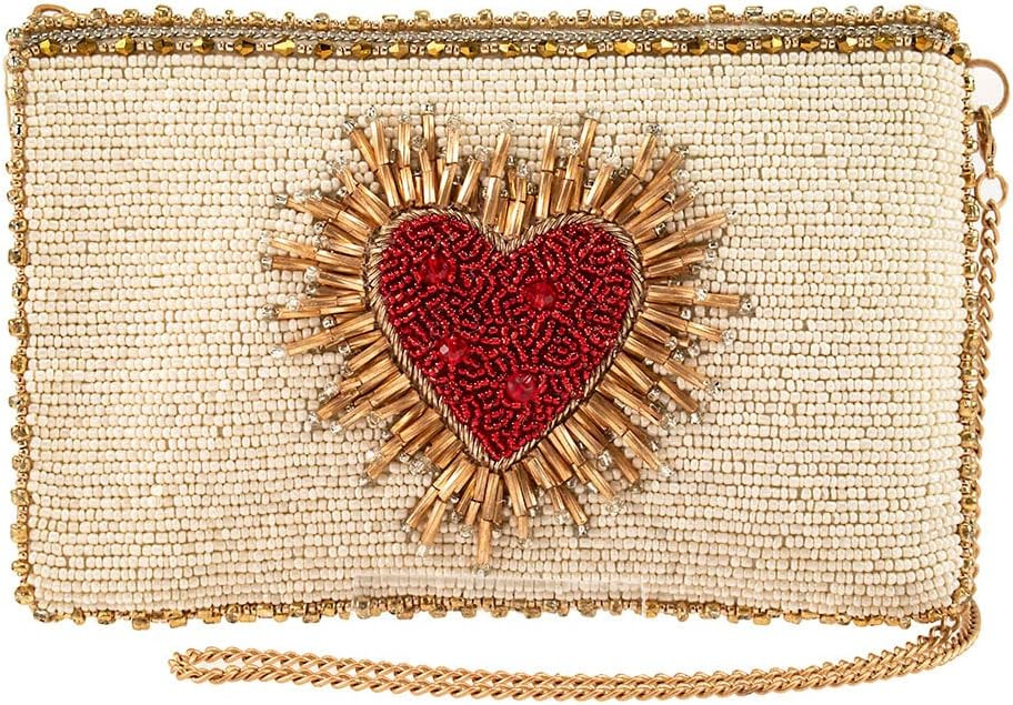 Mary Frances Heart Burst Beaded Crossbody Cell Phone Bag Clutch Novelty Evening Purse, Multicolor | Amazon (US)