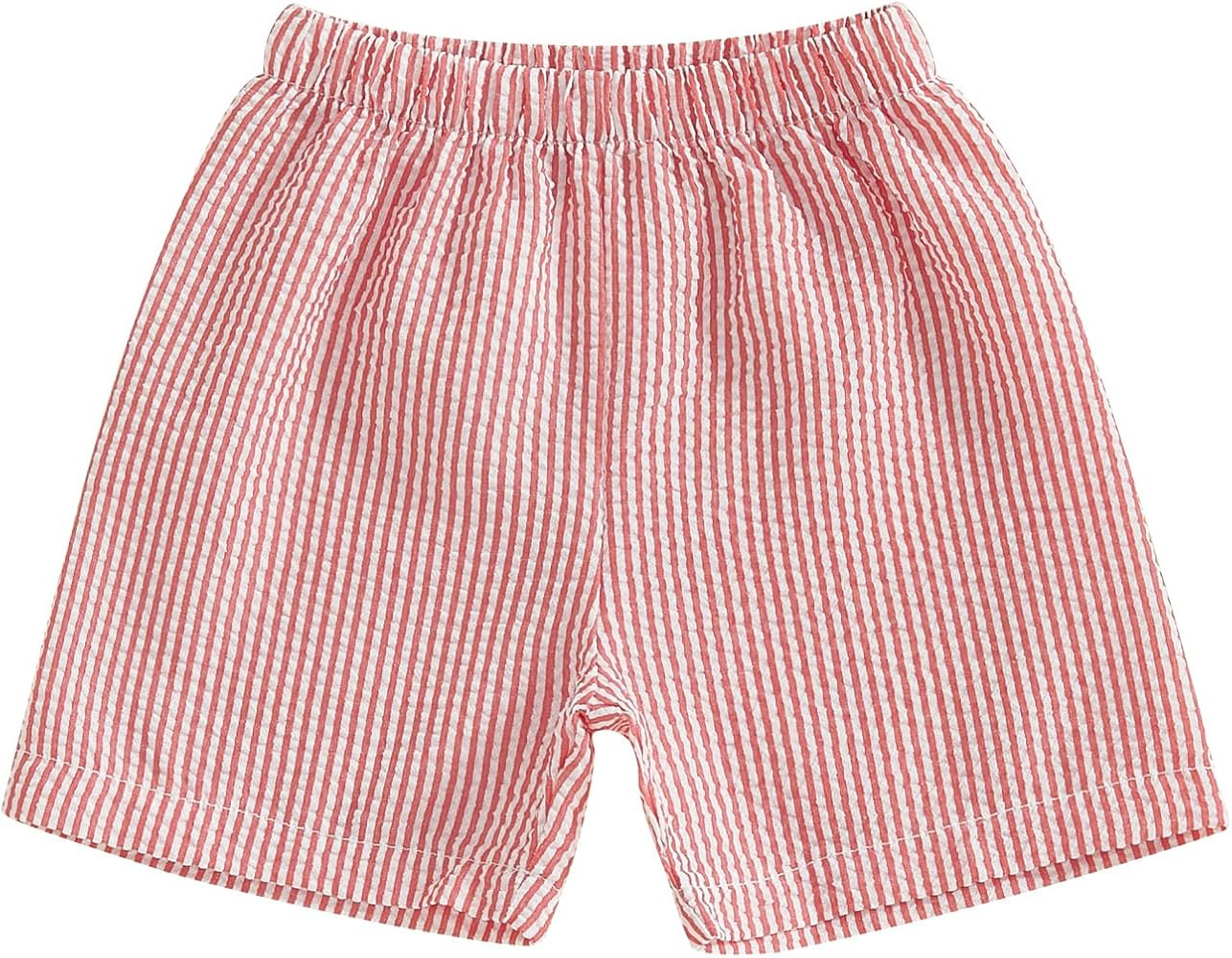 Toddler Baby Boy Girl Shorts Summer Casual Elastic Waist Striped Shorts Pants Boxer Bottoms | Amazon (US)