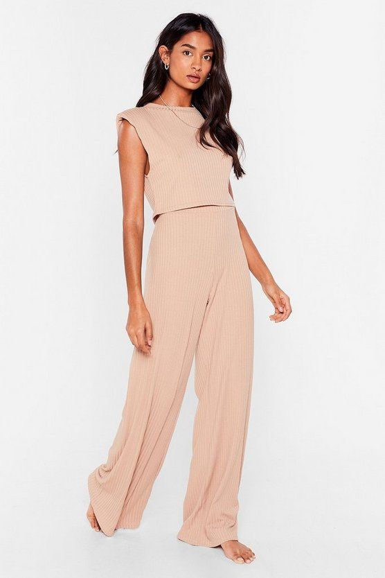 Pair 'Em Up Ribbed Top and Wide-Leg Pants Set | NastyGal (US & CA)