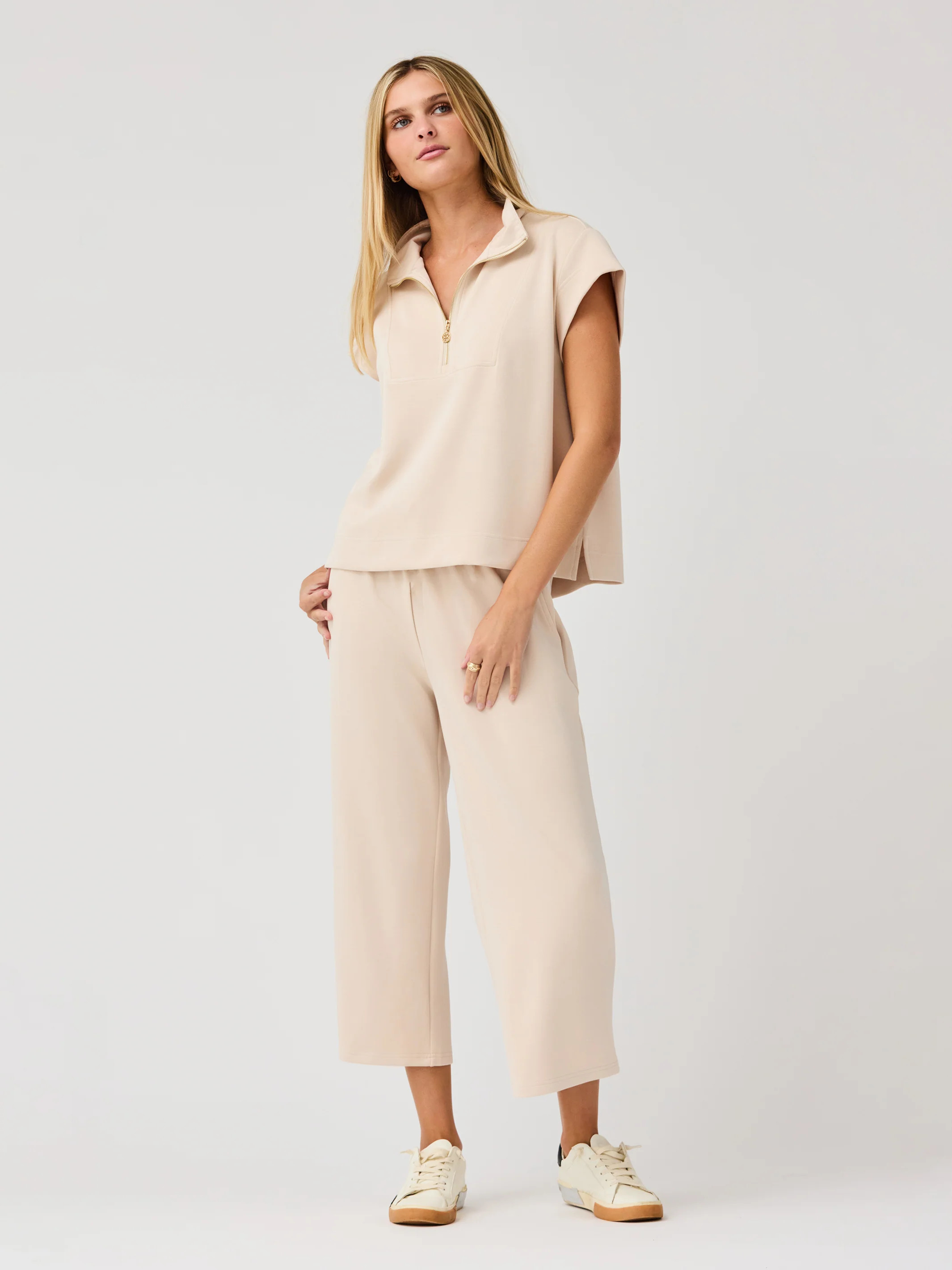 Sabrina Cropped Pants | Sand | Mary Square