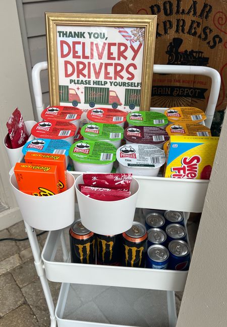 Delivery Driver Snack Cart ✨  this cart can also fold up for easy storage! Amazon Cyber Monday Deal

#LTKCyberWeek #LTKHoliday #LTKSeasonal