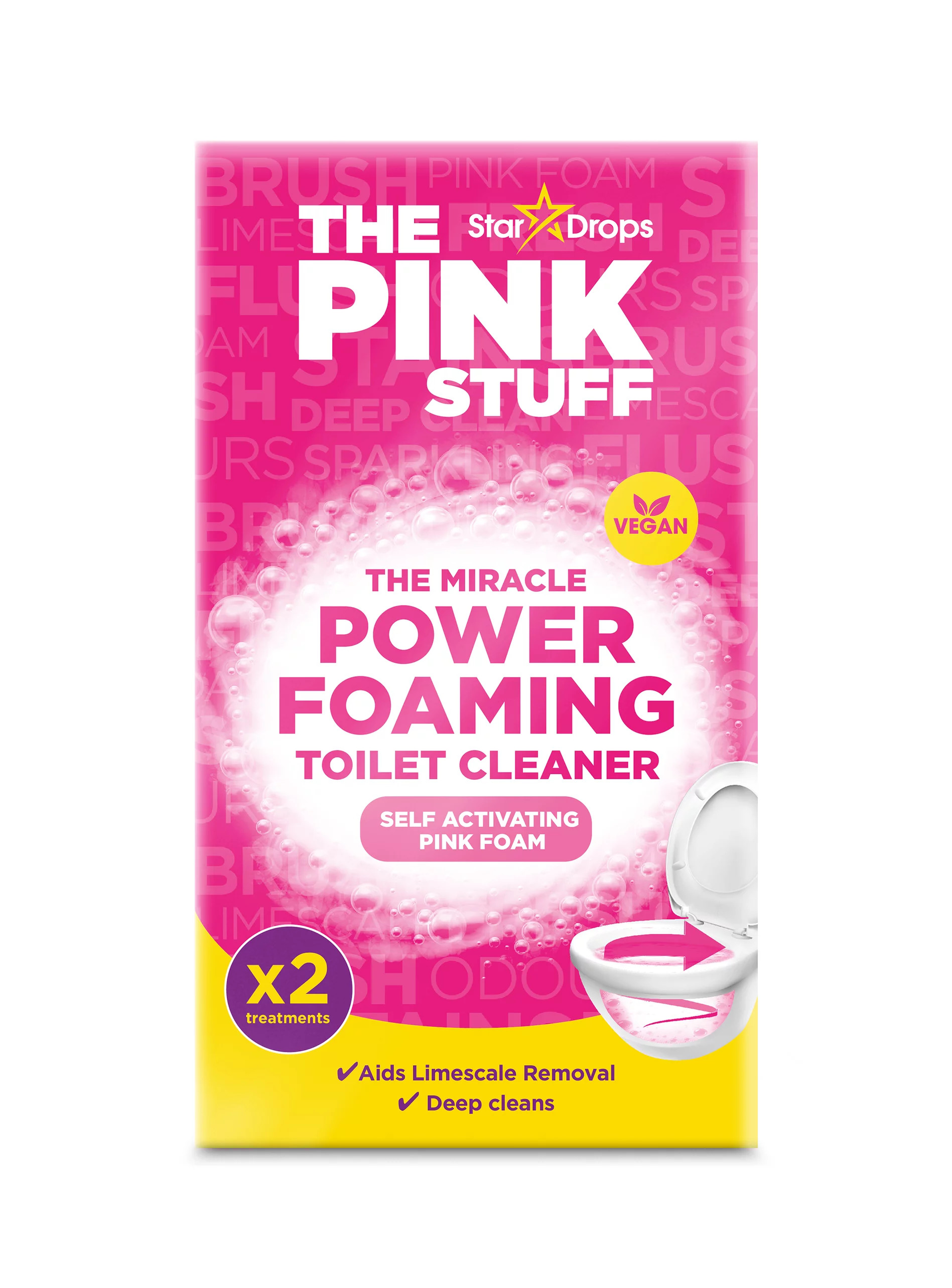 The Pink Stuff, Miracle Power Foaming Powder for Toilets, Bathroom Cleaner, 2 Pack, 7 oz. | Walmart (US)