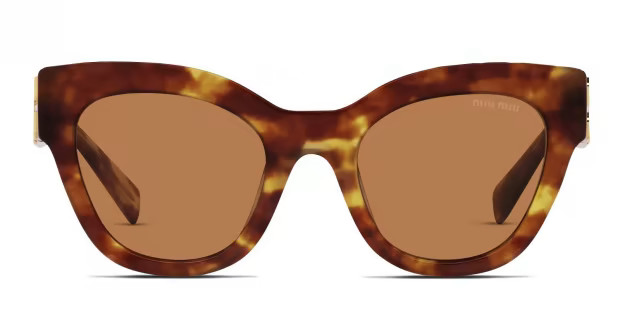 Miu Miu MU 01YS Tortoise Prescription Sunglasses - 50% Off Lenses | GlassesUSA