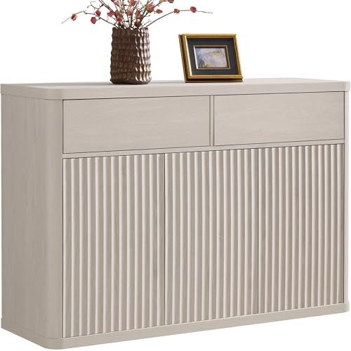 SICOTAS Buffet Cabinet with Storage - Storage Cabinet Sideboard with Doors & Shelves Accent Credenza Buffet Table with 2 Drawer Buffets & Sideboards for Living Room Dining Room Kitchen Entryway | Amazon (US)