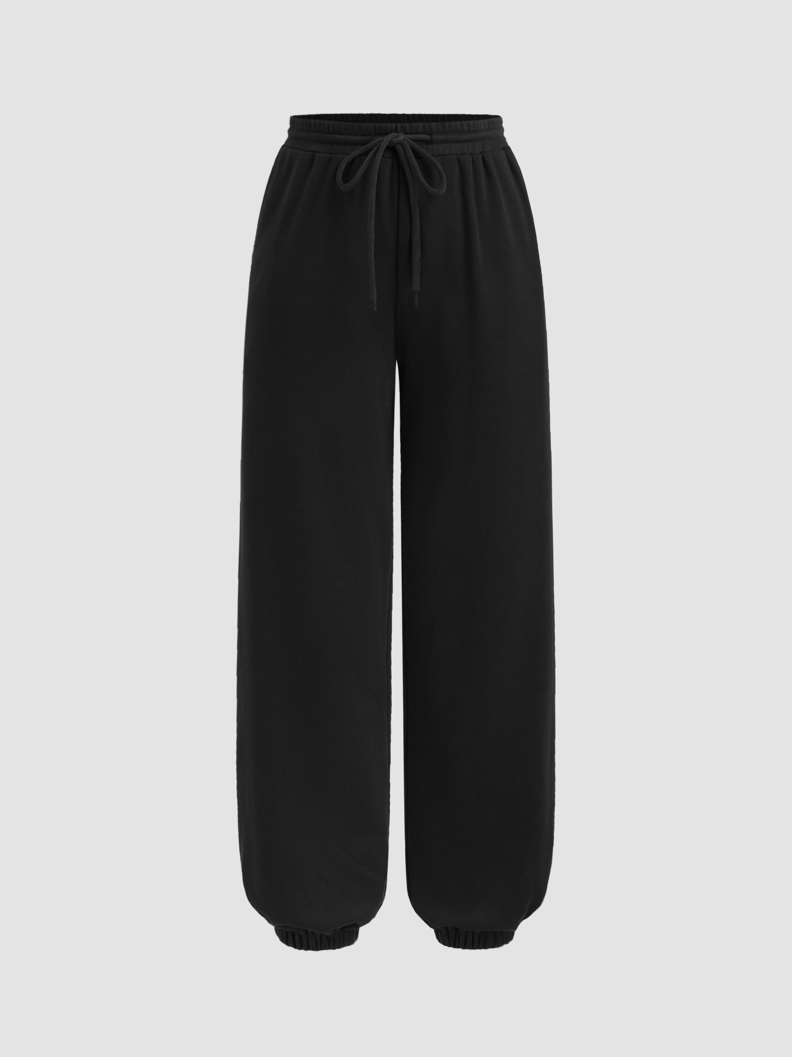 Knit Fabric Cotton-blend Low Rise Elastic Waist Jogger Sweatpants For Daily Casual | Cider