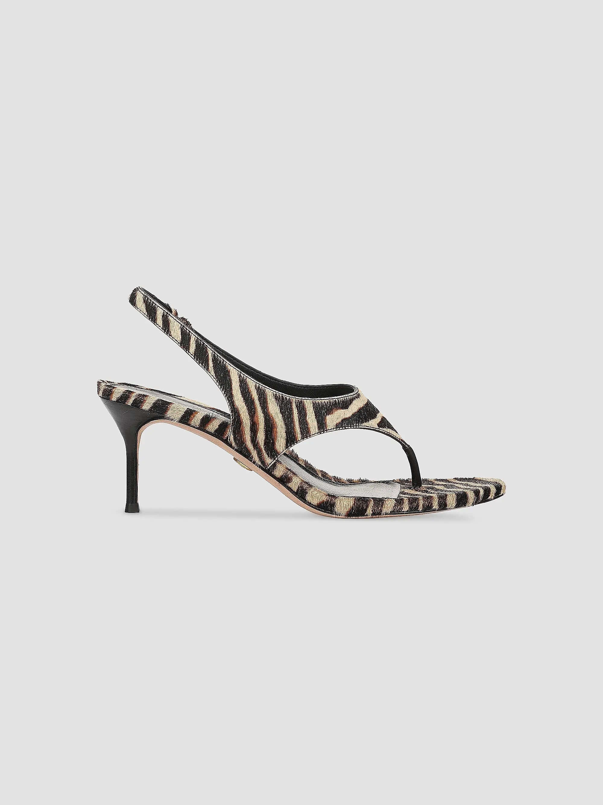 Veronica Beard Talon-2 65MM Zebra-Print Calf Hair Slingback Sandals | Saks Fifth Avenue | Saks Fifth Avenue