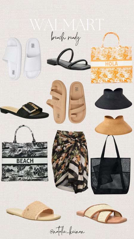 Affordable beach finds! Sandals, visor, beach bag, cover-up

#LTKFind #LTKunder50 #LTKtravel