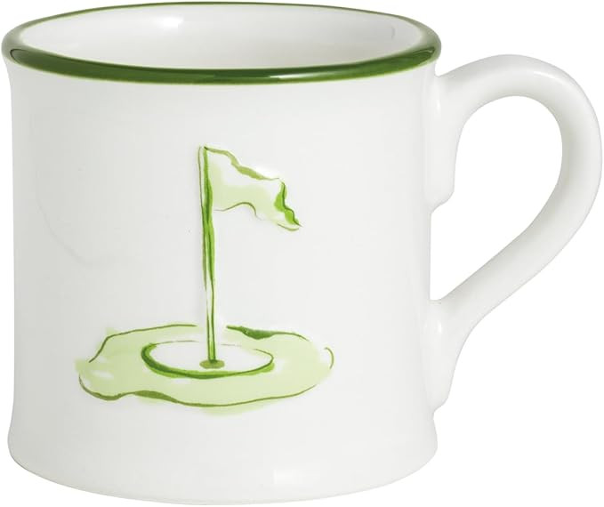 Mud Pie Green Ceramic Golf Flag Mug | Amazon (US)