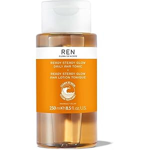 REN Clean Skincare Glow Tonic - Cruelty Free & Vegan Pore Reducing Toner with Resurfacing AHAs & BHA | Amazon (US)