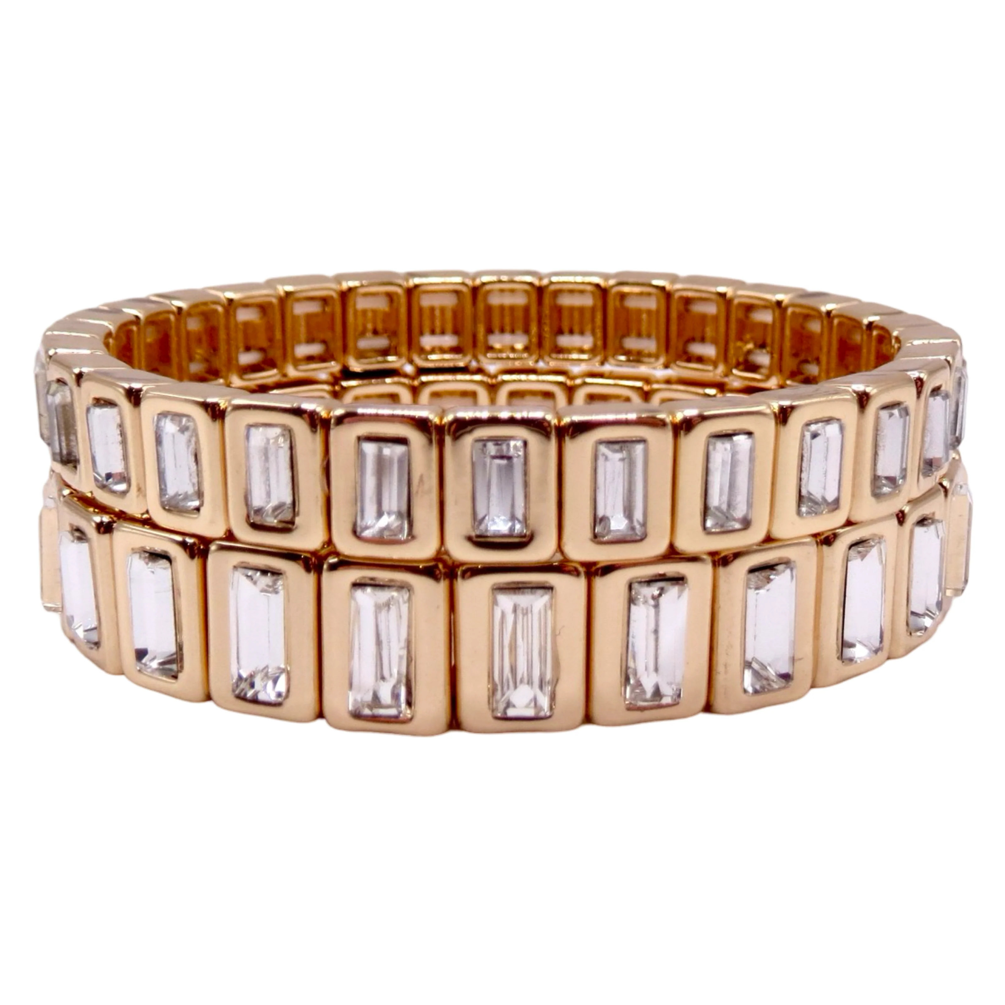 The Baguette Clear Gem Bracelet | La Lumiere NY
