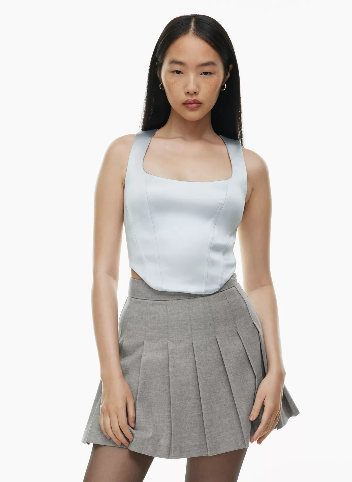 SHILOH SATIN BUSTIER | Aritzia