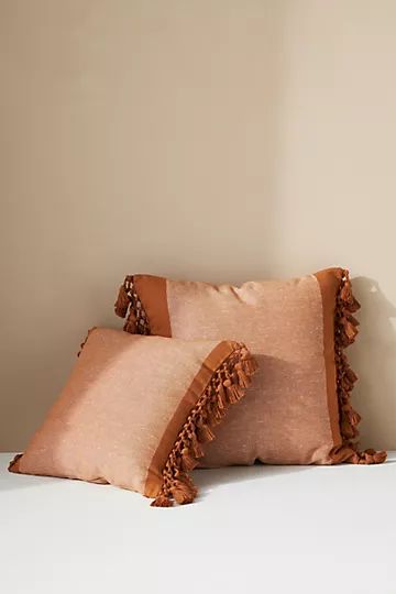 Tasseled Teague Cotton-Linen Pillow | Anthropologie (US)