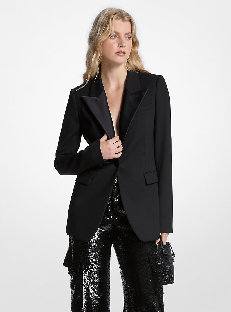 Twill Tuxedo Blazer | Michael Kors US