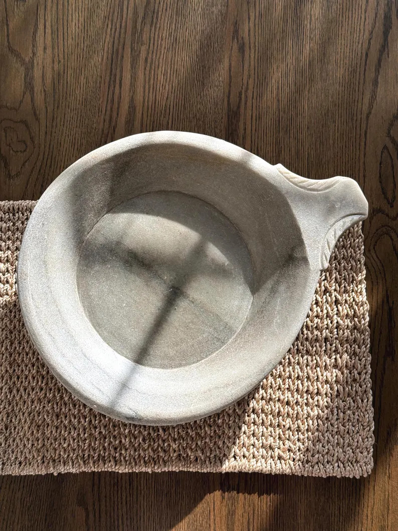 Large Antique Stone Parat Tray | Primitive Stone Decor | Etsy (Global)