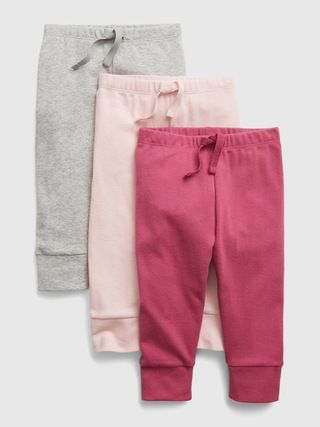 Baby 100% Organic Cotton Pull-On Pants (3-Pack) | Gap (US)
