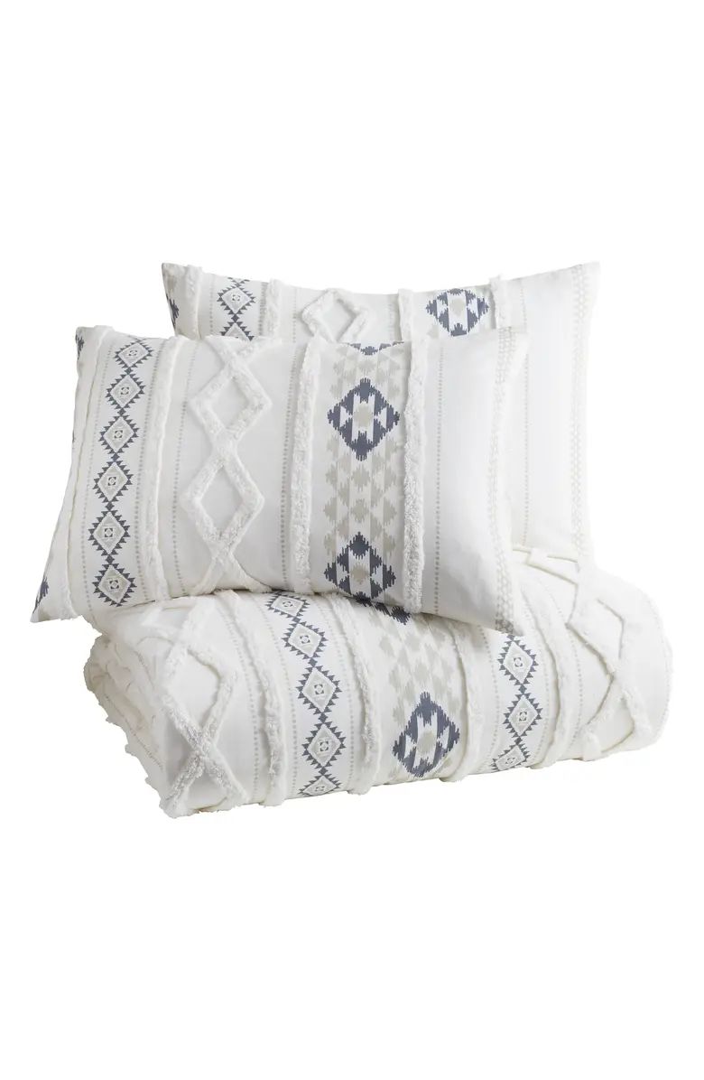 Geo Stripe Chenille Tufted Comforter & Shams Set | Nordstrom
