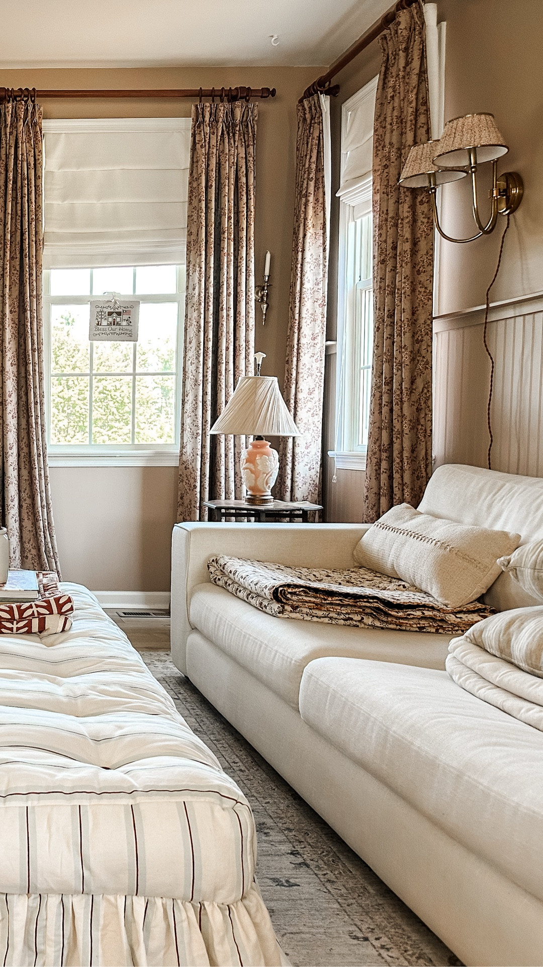 When you want to change a wall sconce into a plug-in. This process was so simple and easy everyone can do it! 
Save this for when you find that perfect sconce but it’s hardwire only. 
Love y’all mucho. 
.
.
.
.
#wallsconce #diylamp #cottagecoreaesthetic #ruffle 

#LTKHome #LTKSeasonal #LTKSaleAlert