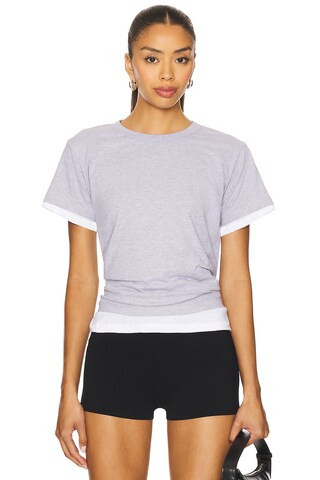LESET The Margo Tee in Heather Grey from Revolve.com | Revolve Clothing (Global)