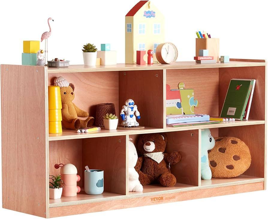 VEVOR Cubby Toy Organizer Storage Cabinet, 5-Compartment Cubby Storage Shelf, 48''W Kids Toy Stor... | Amazon (US)