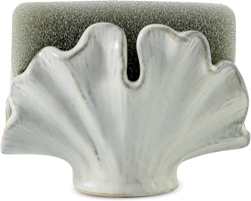 Ceramic Sponge Holder,Sponge Holder for Kitchen Sink,Compact Sink Caddy Organizer-Scouring Pad an... | Amazon (US)