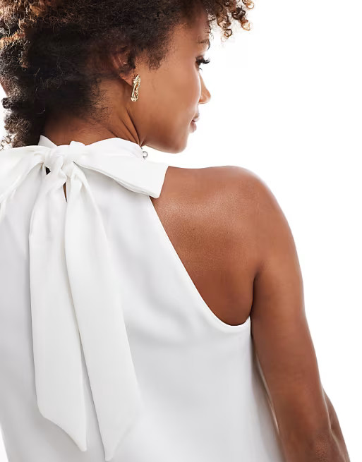 River Island halterneck mini dress in white | ASOS (Global)