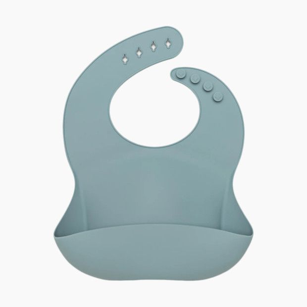 Loulou Lollipop Silicone Bib in Slate | Babylist