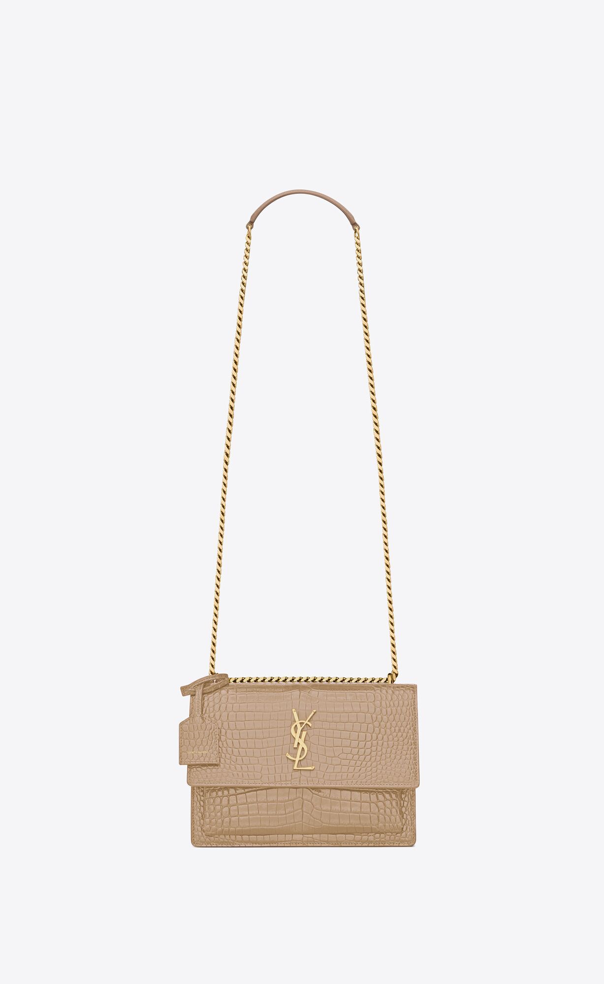 SUNSET Medium in crocodile embossed shiny leather | Saint Laurent | YSL.com | Saint Laurent Inc. (Global)