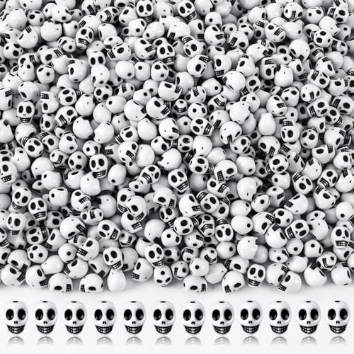 Augshy 700Pcs Halloween Skull Beads for Jewelry Making Bracelets 8x10mm | Amazon (US)