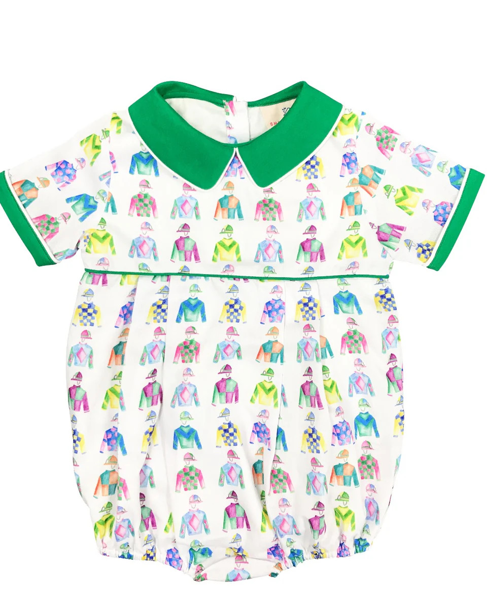 Jockey Silks Triple Crown Boy Bubble | Smockingbird Kids