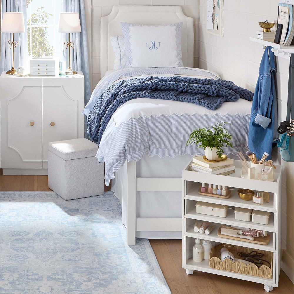 Wood &amp; Acrylic Rolling Beauty Cart (24"x29") | Pottery Barn Teen