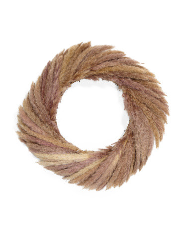 Dried Natural Pampas Wreath | TJ Maxx