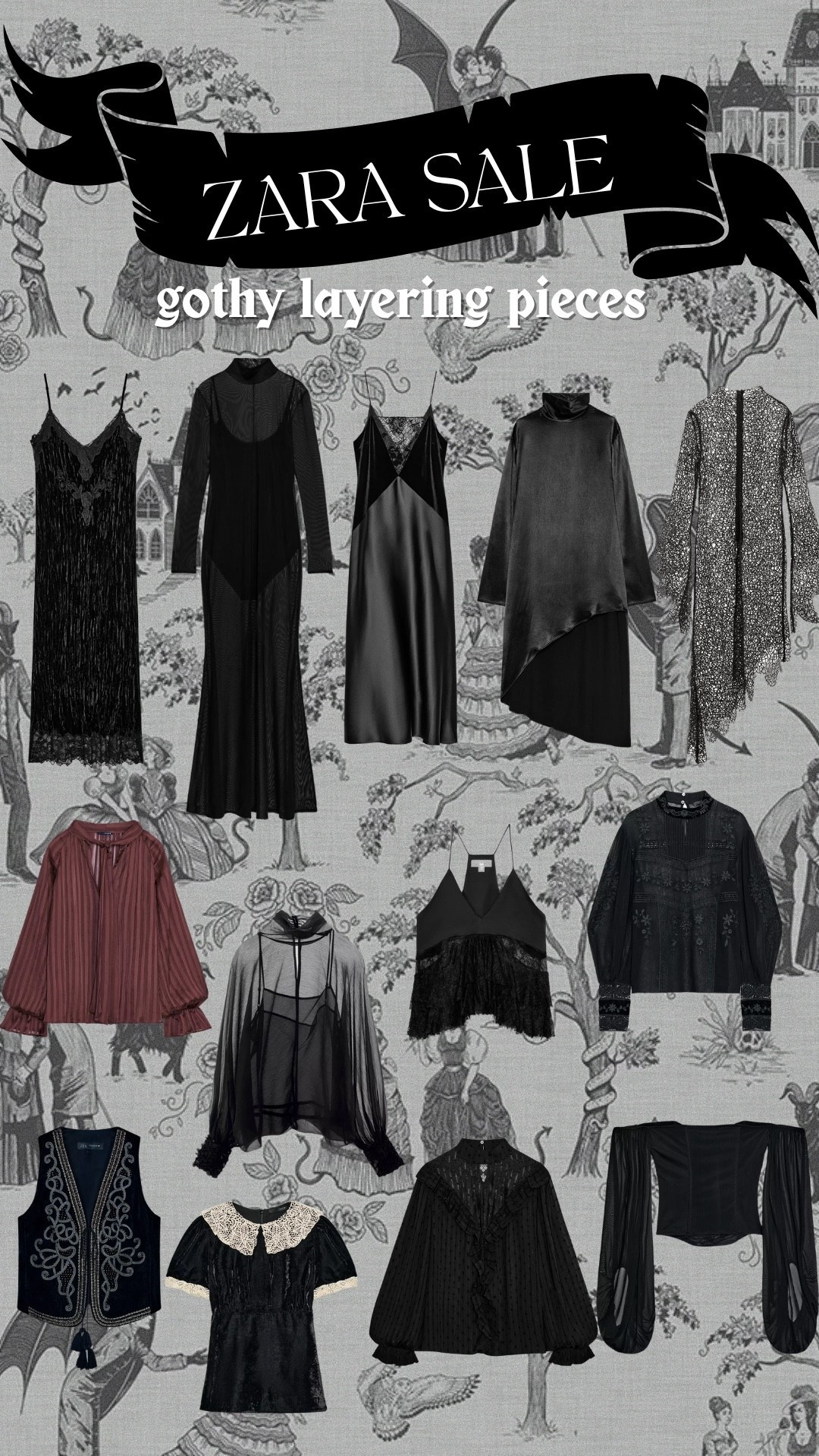 these fabrics and pieces from the ZARA sale are perfect for layering goth looks 🖤 

#LTKgrwm #LTKFindsUnder100 #LTKHoliday