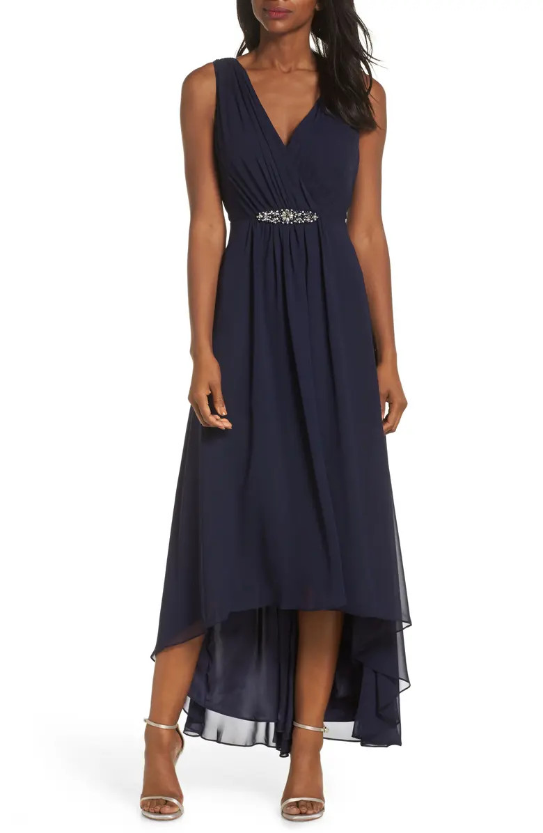 Embellished High/Low Chiffon Dress | Nordstrom