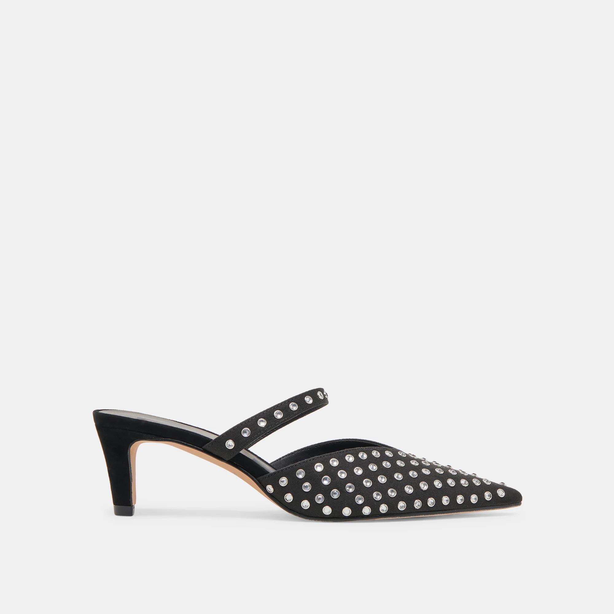 Kanika Mid Crystal Stud Heels | DolceVita.com