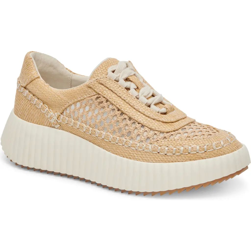 Dolce Vita Dolen Platform Sneaker in Light Natural Raffia at Nordstrom, Size 7.5 | Nordstrom