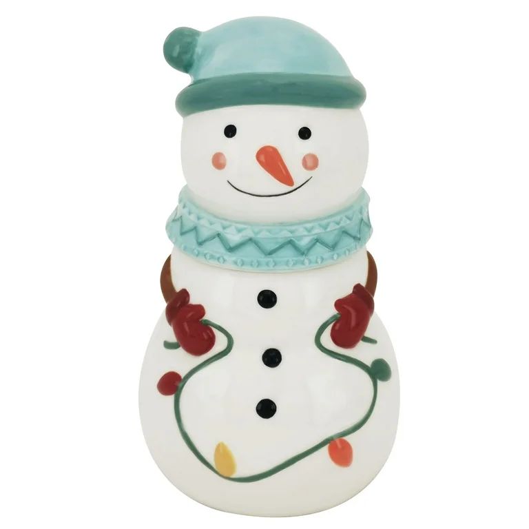 Holiday Time Snowman Large Cookie Jar - Walmart.com | Walmart (US)
