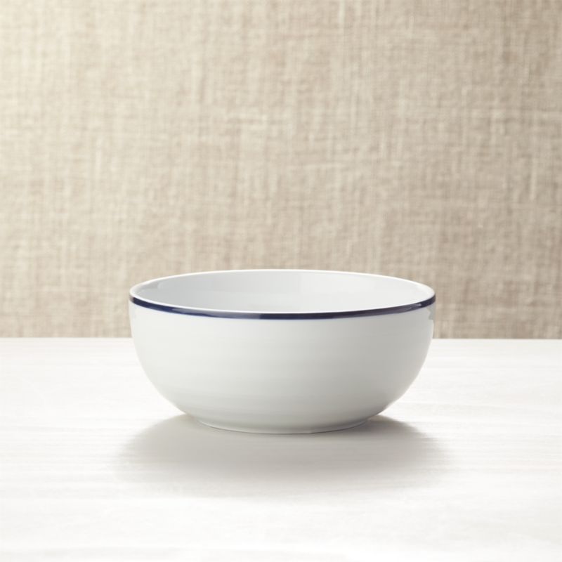 Roulette Blue Band Bowl + Reviews | Crate and Barrel | Crate & Barrel