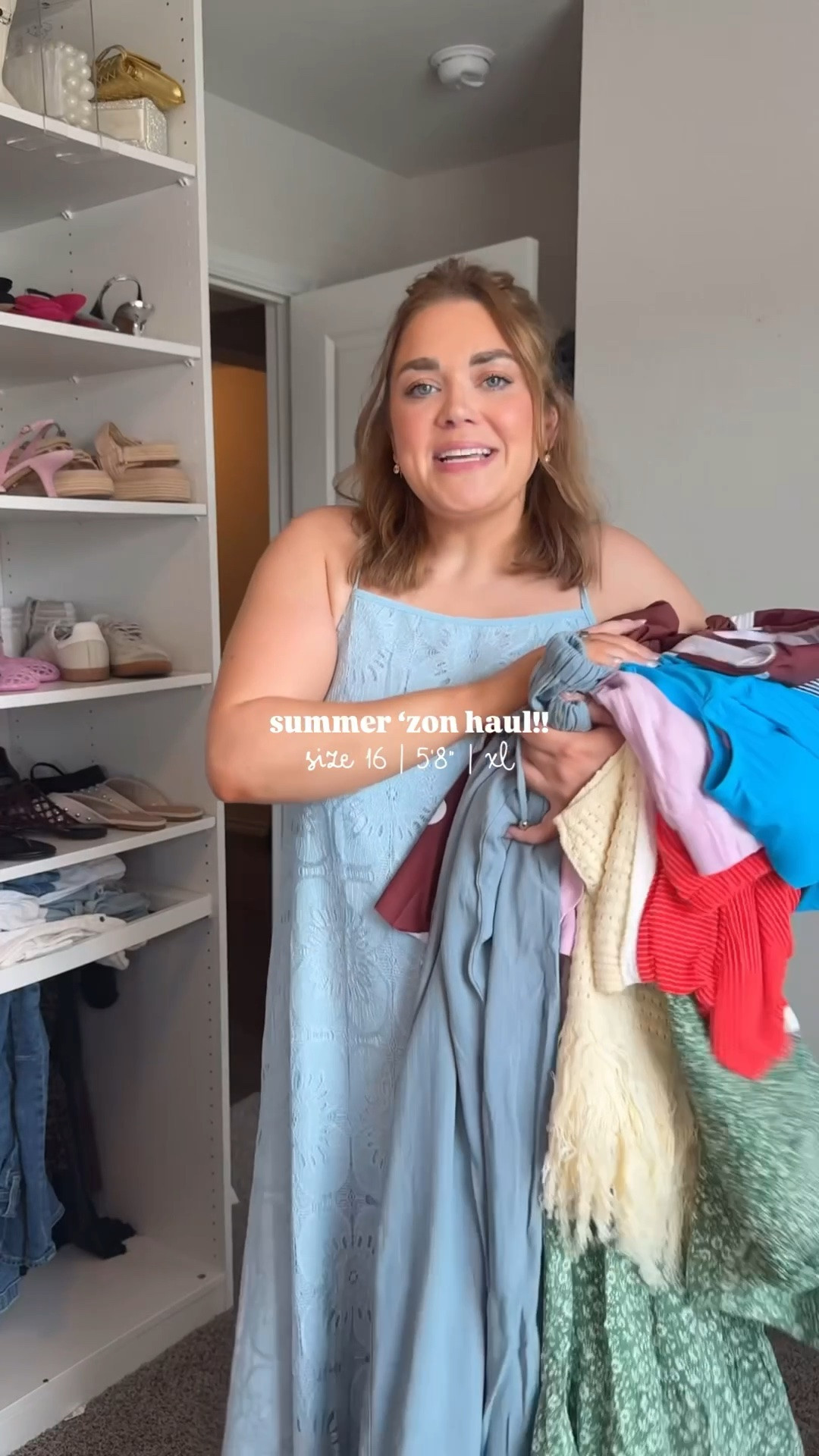 Amazon summer finds wearing xl in blue maxi, xl in fringe top, xl in blue linen pants, xxl in orange set, xl in pink set, xxl in polka dot swim, xxl in blue swimsuit, xl in stripe set, xl in green maxi dress

#LTKMidsize #LTKPlusSize