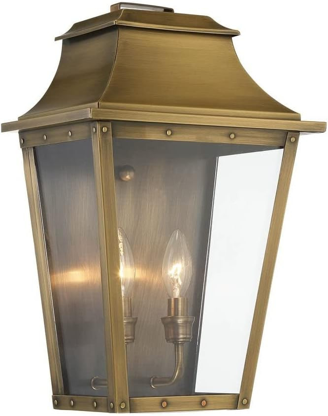 Acclaim Lighting 8424AB | Vintage Solid Brass Two Light Dimmable Wall Mounted Outdoor Wet Rated L... | Amazon (US)