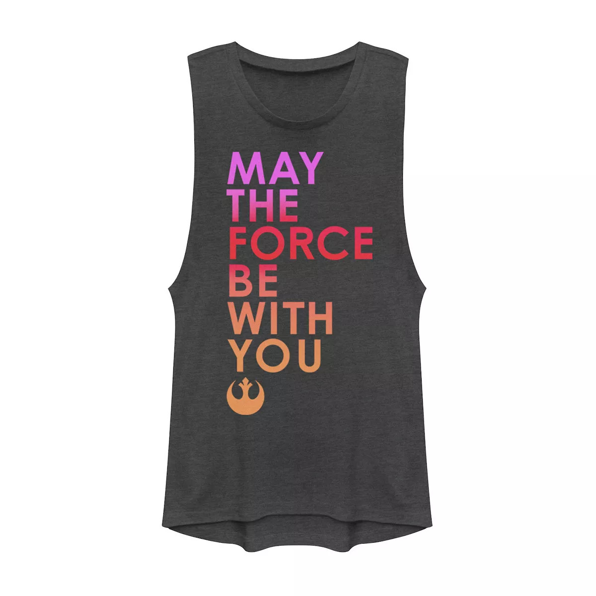 Juniors' Star Wars Gradient "May The Force Be With You" Muscle Tee | Kohl's