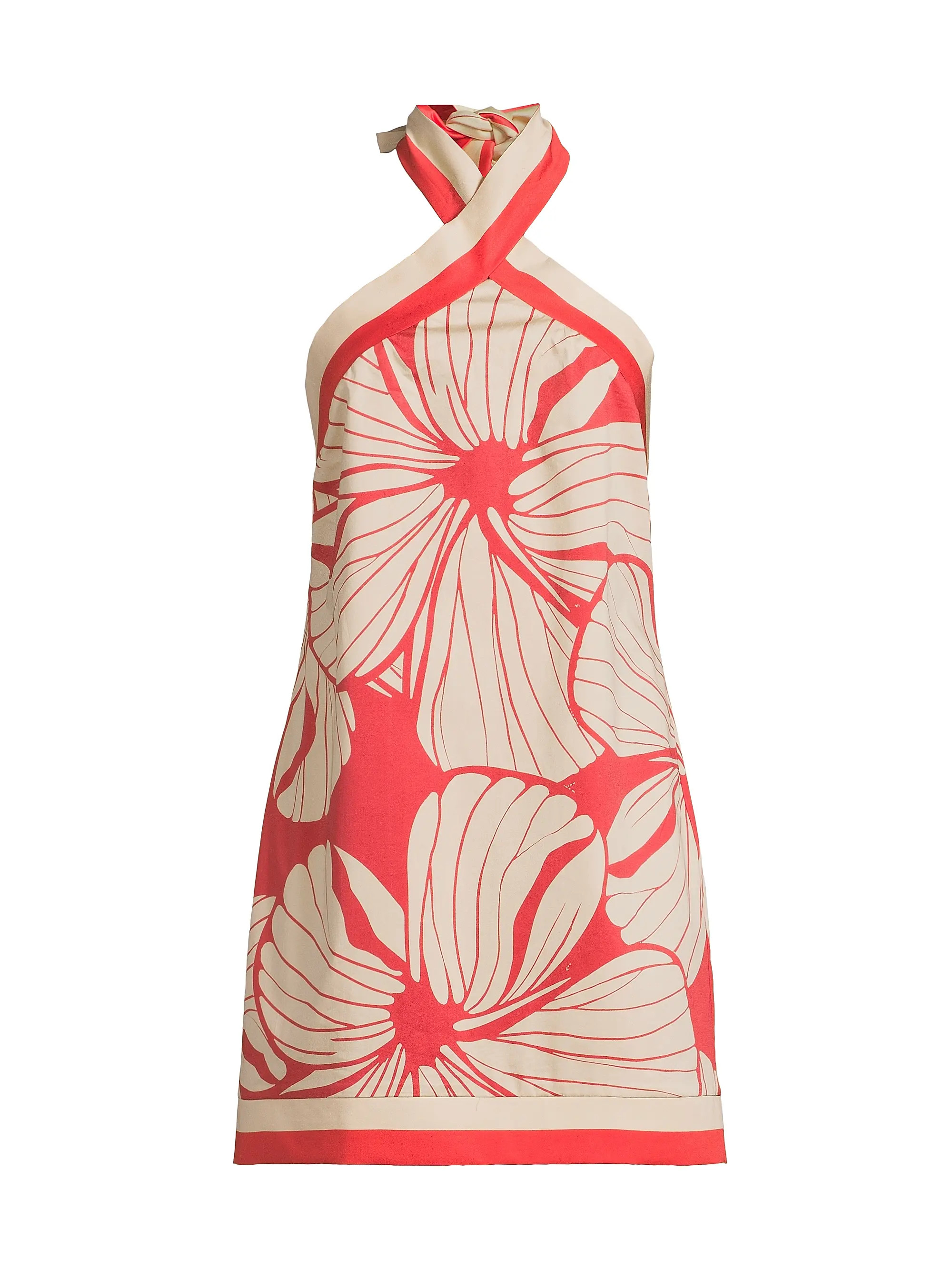 Baker Hibiscus Halter Minidress | Saks Fifth Avenue