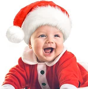 Amazon.com: JUANANIUG Baby Santa Hat,Baby Christmas Hat,Classic Thicker Fur Red Newborn Santa Hat... | Amazon (US)