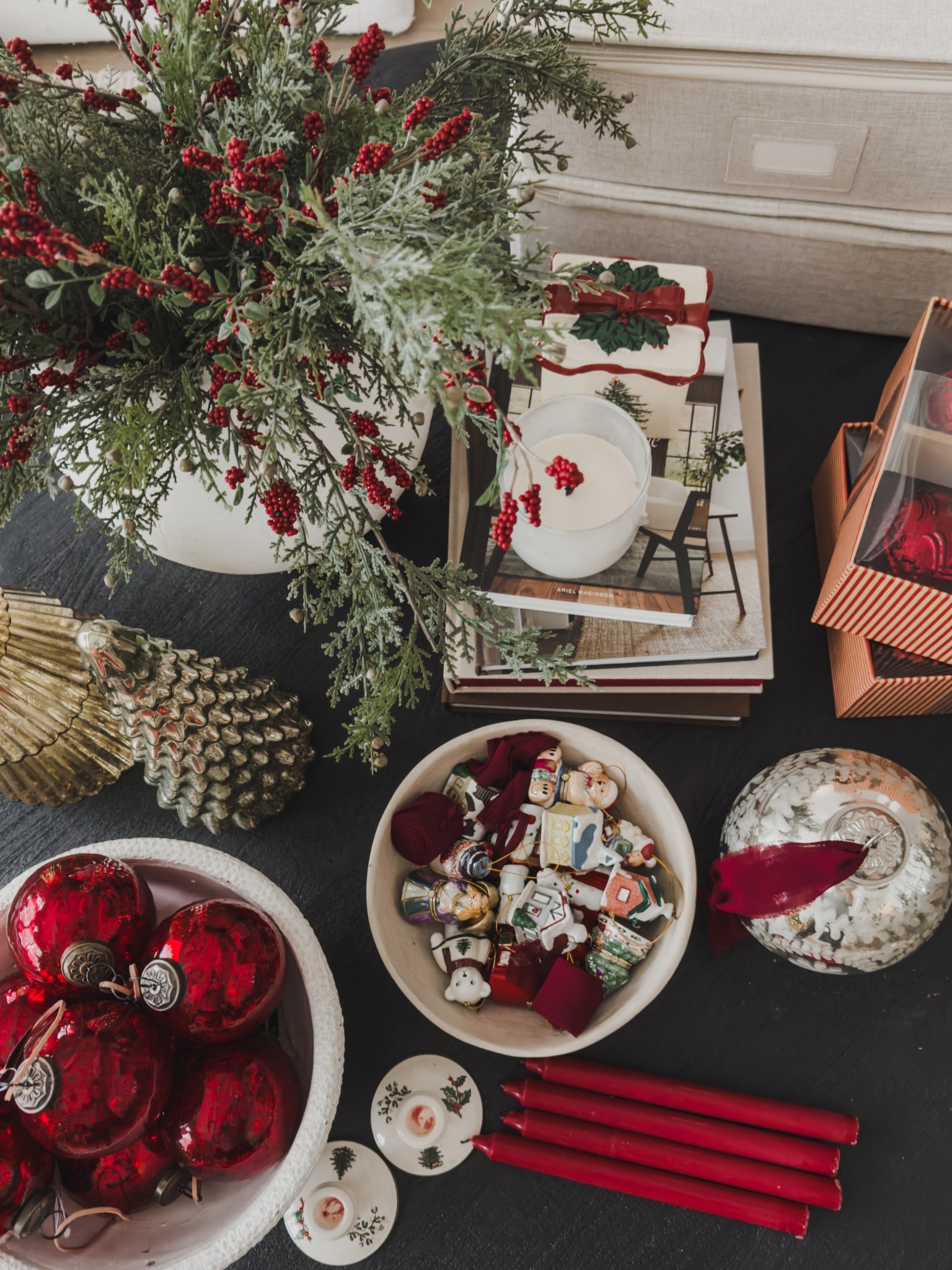 A collection of all of my favorite holiday decor both vintage and new! This year my goal was more of a 90’s Christmas and i am loving all of the red ❤️ 


Holiday decor, Christmas decor, Christmas finds, home inspiration, shop the look, Christmas ornaments, mercury glass, faux berry stems, decor books. 

#LTKGiftGuide #LTKSeasonal #LTKHoliday