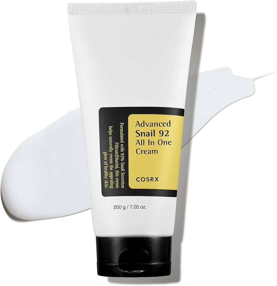 COSRX Snail Mucin 92% Moisturizer, Daily Repair Face Gel Cream Tube Type for Dry, Sensitive Skin,... | Amazon (US)