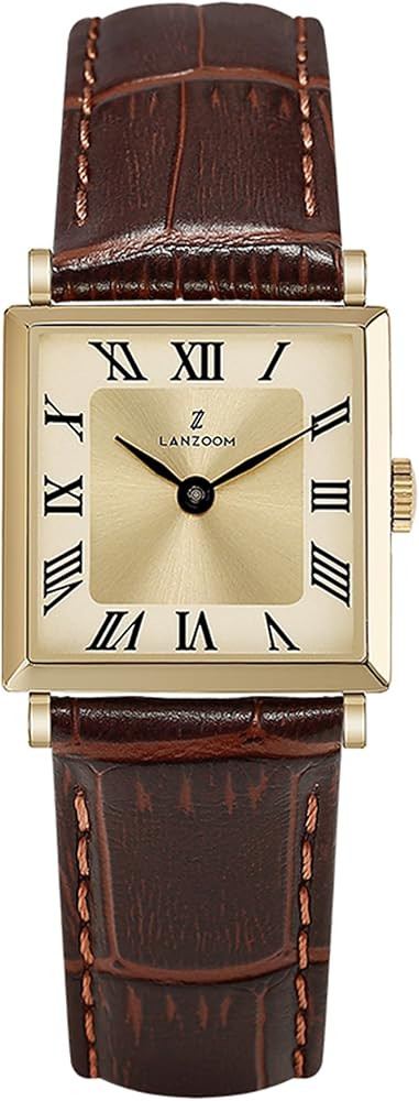LANZOOM Women's Wrist Quartz Watch,Stainless Steel Watch,Square Watch,Square Dial, Fashionable an... | Amazon (US)