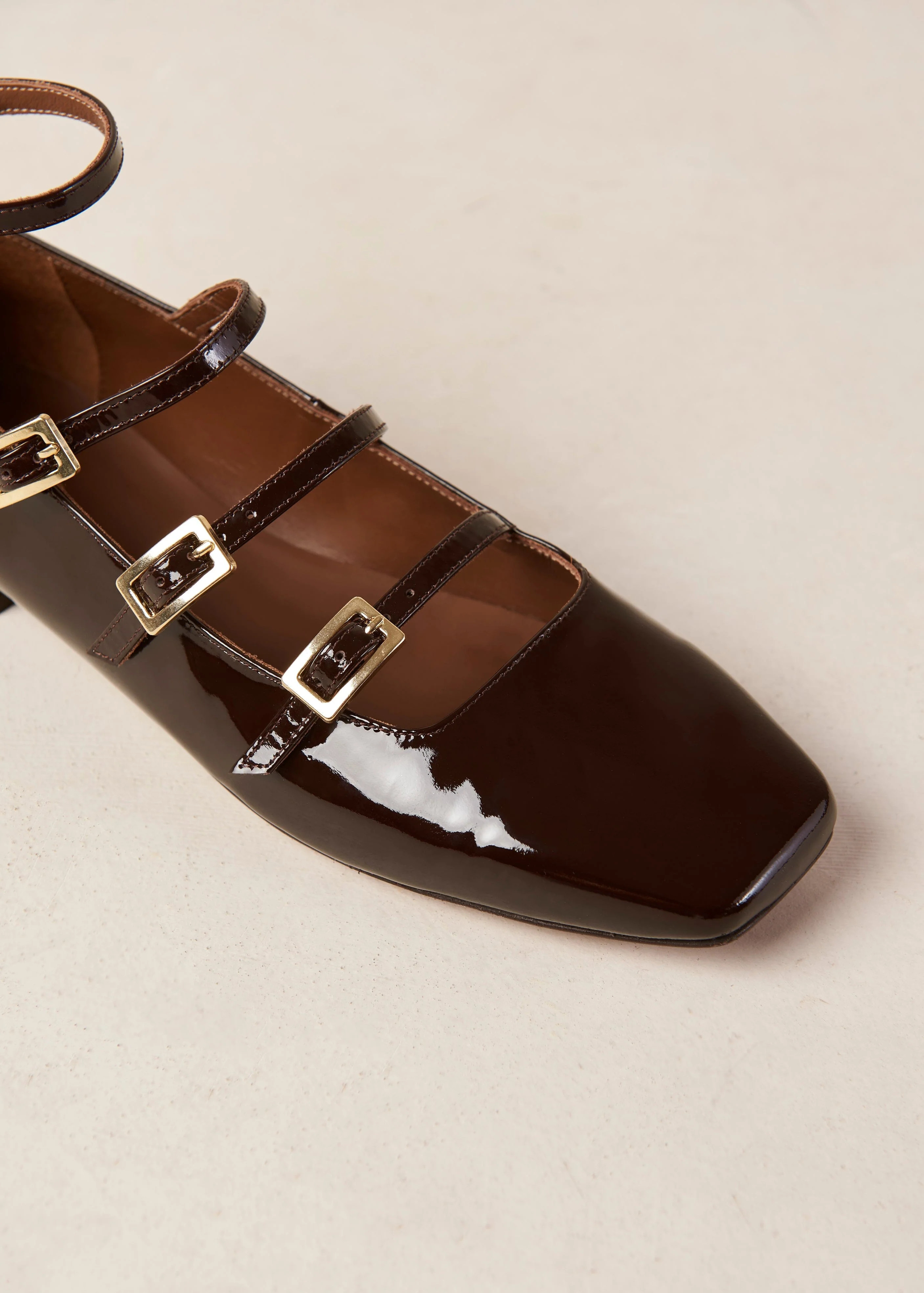 Luke - Brown Patent Leather Ballet Flats | ALOHAS | Alohas FR