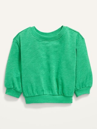 Unisex Solid Drop-Shoulder French Terry Sweatshirt for Baby | Old Navy (US)